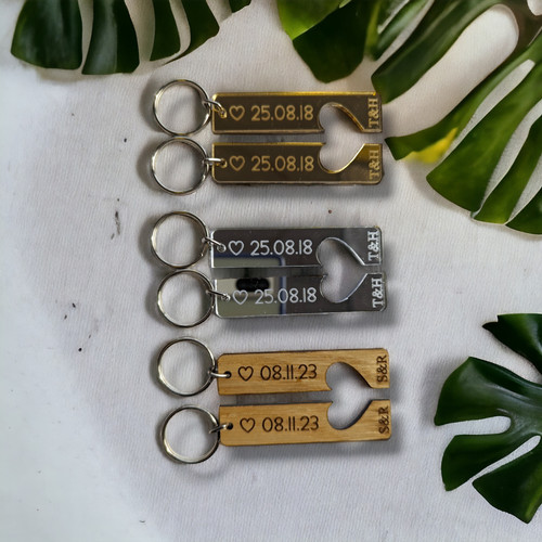 Custom couple keychain - custom,