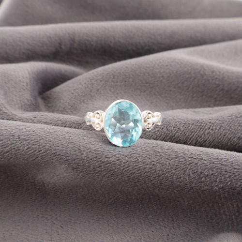 Sky blue topaz gemstone925 - blue,