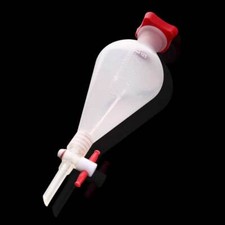 125-1000ml Plastic Separating Funnel Set, PTFE Stopcock, Lab Chem Supplies gb