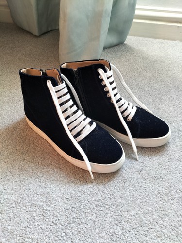 Brora navy blue - lace, up