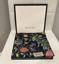Stunning New With Tags In Box Gucci Floral Silk 90 x 90 Scarf RRP £450