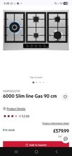AEG HGB95522YM 6000 Slim Line 90cm 5 Burner Gas Hob - Stainless Steel