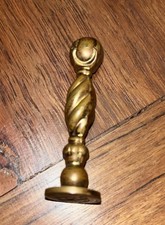 Antique Brass Metal WAX SEAL STAMP 5.5cm High ball letter D