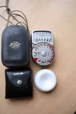 WESTON MASTER V EXPOSURE LIGHT METER WITH INVERCONE & CASES WORKING ORDER