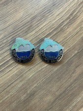 Vintage Butlins Brighton 1962 Enamel Badge - Black  x 2 