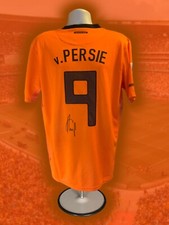 Hand Signed ROBIN VAN PERSIE Netherlands Retro Home Shirt Rare - COA