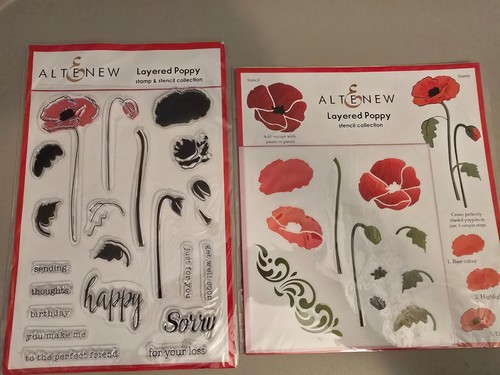 Altenew layered poppy stamp - altenew,