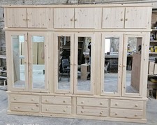 Aylesbury Solid Pine wardrobe with drawers , mirror, &Topbox 