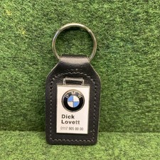 Genuine BMW Dick Lovett leather & chrome keyring fob - K4