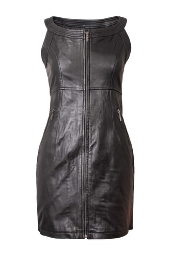 Black real genuine leather - black,