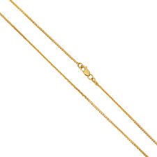22ct Yellow Gold Chain Necklace 18" inches 1.3mm Width