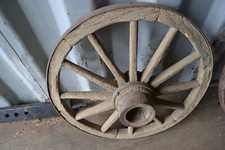 Vintage wooden cart wagon wheel/62 cm/metal Rim 4cm Display/Wedding/Garden/old