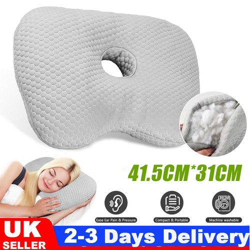 Pillow with ear hole for - with,