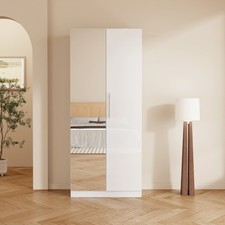 White High Gloss Mirrored 2