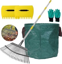 Garden Leaf Rake Set 1.65M Telescopic handle include 25-Teeth 45CM FOR AUCTION