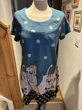 Joe Browns Teal Polka Cat