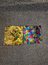 A Pair Of Vintage Foil Christmas Hanging Ceiling Wall Decorations 80's 