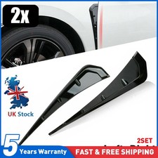 2Pair Black Side Wing Air Vent Flow Fender Intake Cover Trim For Honda Civic