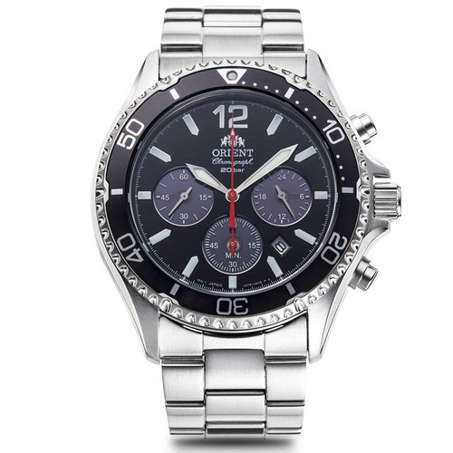 Orient mako solar men - men's, silver