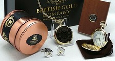 12g Shotgun GIFT HAMPER Cartridge  Pocket Watch Shooting Gun Cufflinks Hip Flask