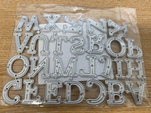 Metal cutting die alphabet - metal,