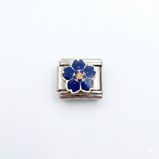 Blue flower italian - blue, charm