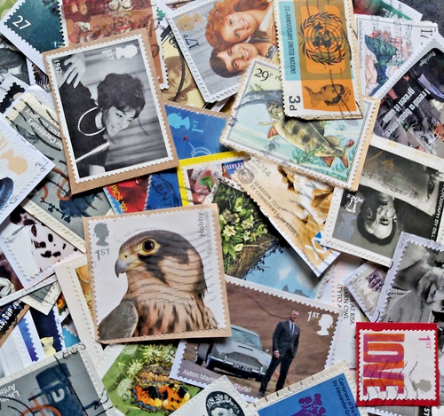 100 assorted british - assorted, stamps