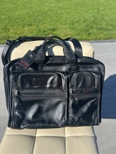 Tumi Organizer Laptop Briefcase leather Black