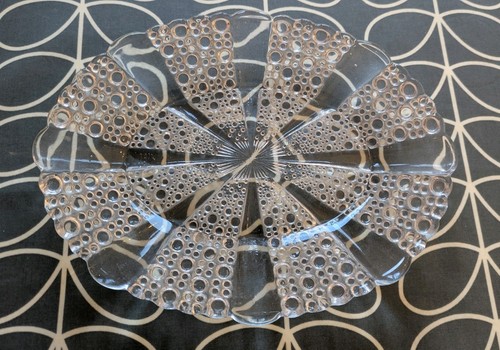Vintage clear glass oval - clear,