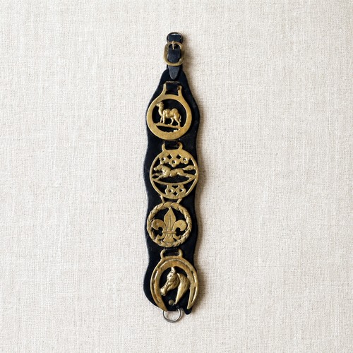 Vintage horse brass leather - vintage,