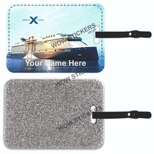 Celebrity X Cruise Ship Luggage tag label suitcase personalised Free P&P