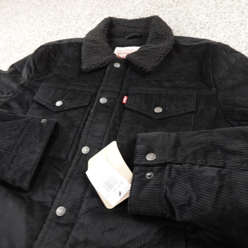 New levis jacket mens - new, black