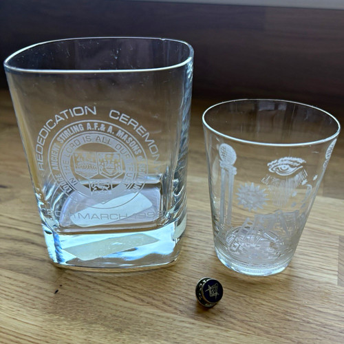 Masonic job lot - masonic, glassware