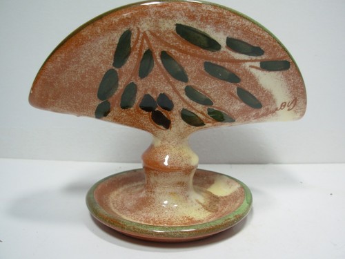 Unusual shaped pottery vase - shaped,