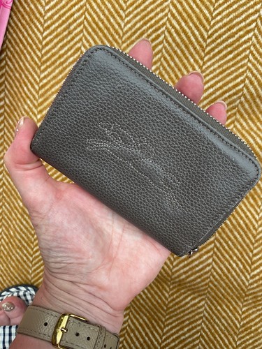 Longchamp grey grained - longchamp, leather