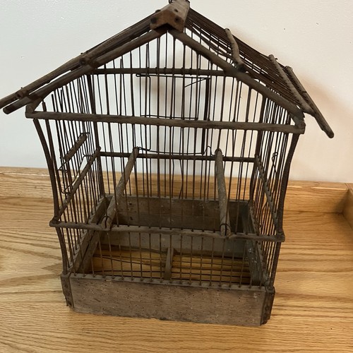 Rustic vintage wood wire bird - wire,