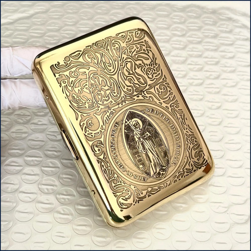 Retro brass carved - brass, metal
