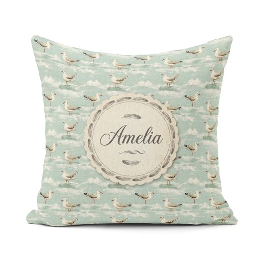 Cushion throw pillow - pillow, seagulls