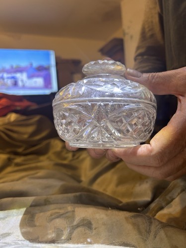 Glass bon dish and - glass,