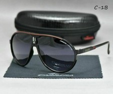 Fashion Men & Women's Retro Sunglasses Unisex Matte Frame Carrera Glasses + Box