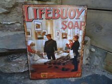 Vintage Style Metal Picture Plaque Lifebuoy Soap Sign - Steel Wall Art Film Prop