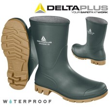 MENS LADIES SHORT CALF WELLINGTONS DELTA PLUS WELLIES ANKLE RAIN MUCKER BOOTS SZ