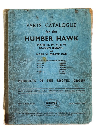 Parts catalogue for the humber - catalogue,