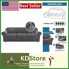 Thick plush velvet sofa - plush,