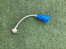 Euro Site Hook Up Travel Lead Continental Adaptor Conversion Plug Caravan