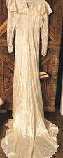 Vintage 1940's Wedding Gown Needs Work Old Time Photos Play Movie Prop Western