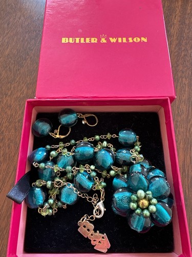 Butler wilson teal glass - &,
