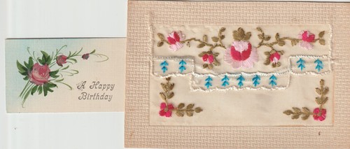 Greetings silk postcard card - postcard,
