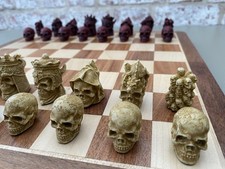 Skulls Chess Set – Red and