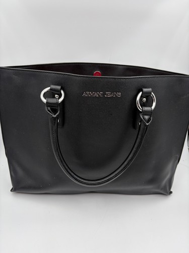Armani jeans black large tote - armani,